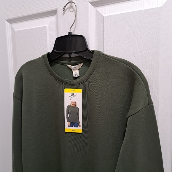 NWT Up! Long Sleeved Top Soft Tencel Green Women's Size Small Crewneck - Picture 12 of 14